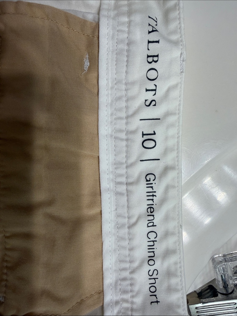 Talbots White Cotton Girlfriend Chino Shorts with 7” inseam Never worn - Picture 9 of 11